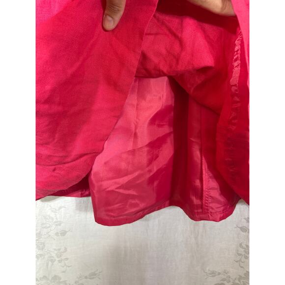 VTG Talbots Dress 14 PETITE Pink 100% Irish Linen Sheath Lined Tank Sleeveless - Picture 5 of 10
